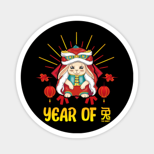 Good Luck Zodiac Happy Chinese New Year of the Rabbit Magnet